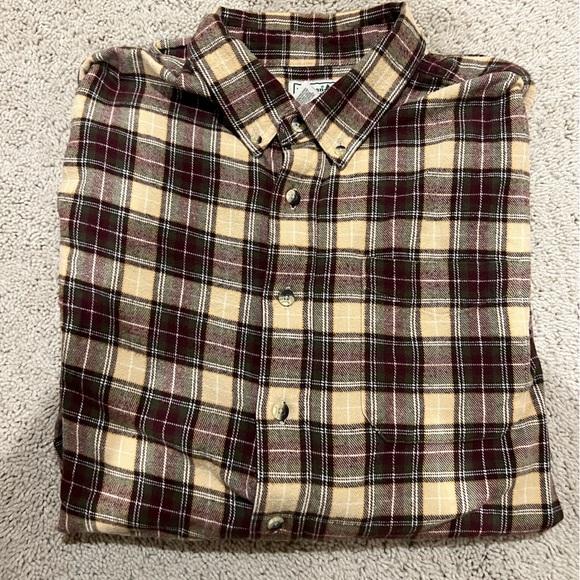 L.L. Bean Other - L.L. Bean Flannel Botton Up Men’s 2XL Brown/Cream